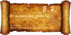 Brauswetter Hedvig névjegykártya